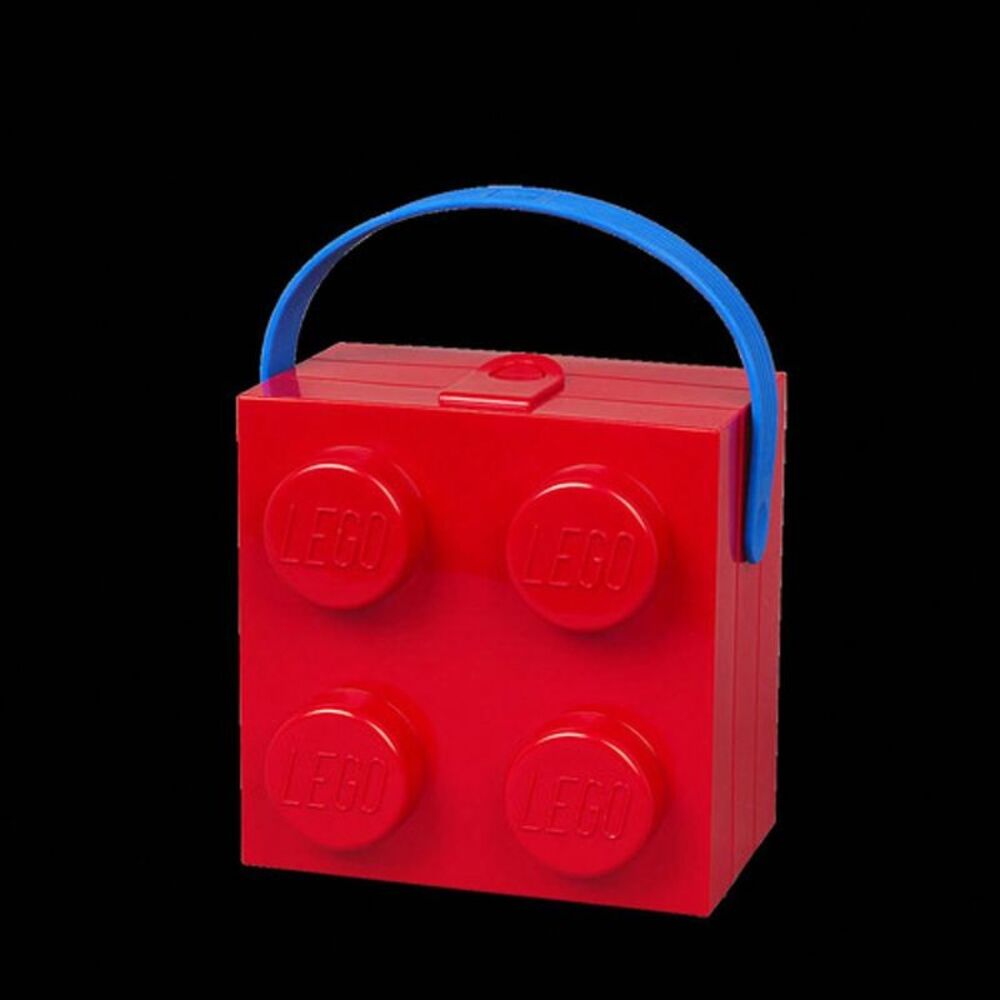 LEGO Storage Case: Bright Red with Blue Handle COLLECTIBLES